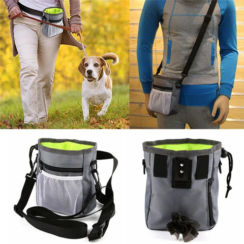 Pet Dog Training Treat Pouch – Snack Food Waist & Crossbody Bag for Walking