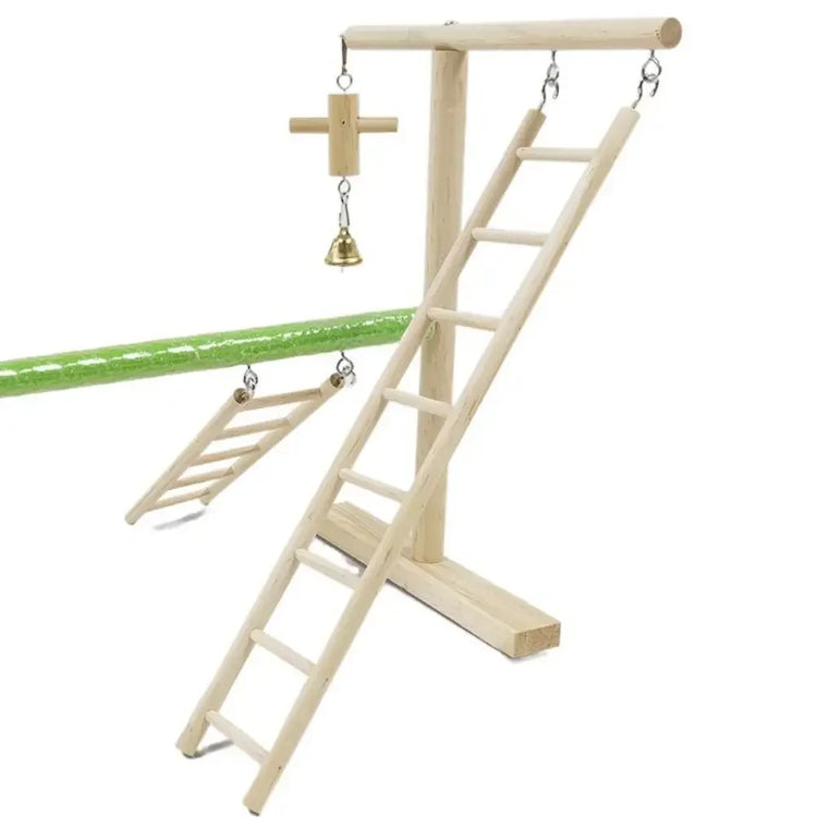 1PC Birds Toy | Wooden Ladders Swing Scratcher Perch Climbing | 3/4/5/6 Step Ladder for Bird Cage Parrots Hamsters Hanging Pet Supplies