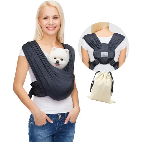 AnccoPlus Adjustable Pet Carrier Sling – Hands-Free Front Carrier for Small Dogs & Cats