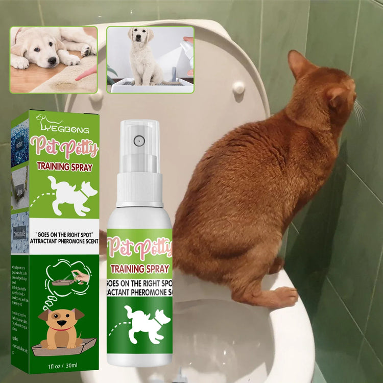 Pet Toilet Training Spray 30ml | Dog /Cat Potty Trainer | Natural Extract Formula