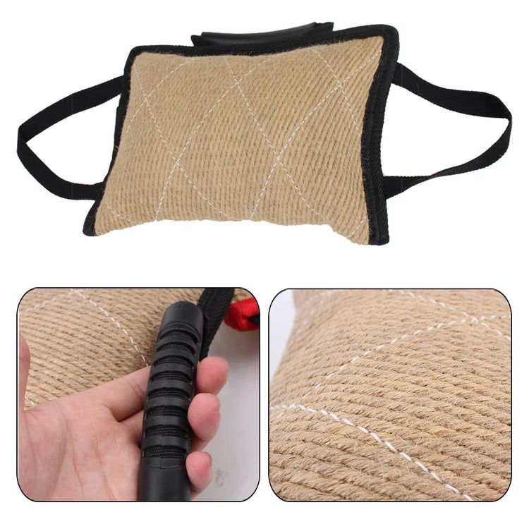 Durable Dog Tug Toy with Rope Handles for Training & Chewing Exercise