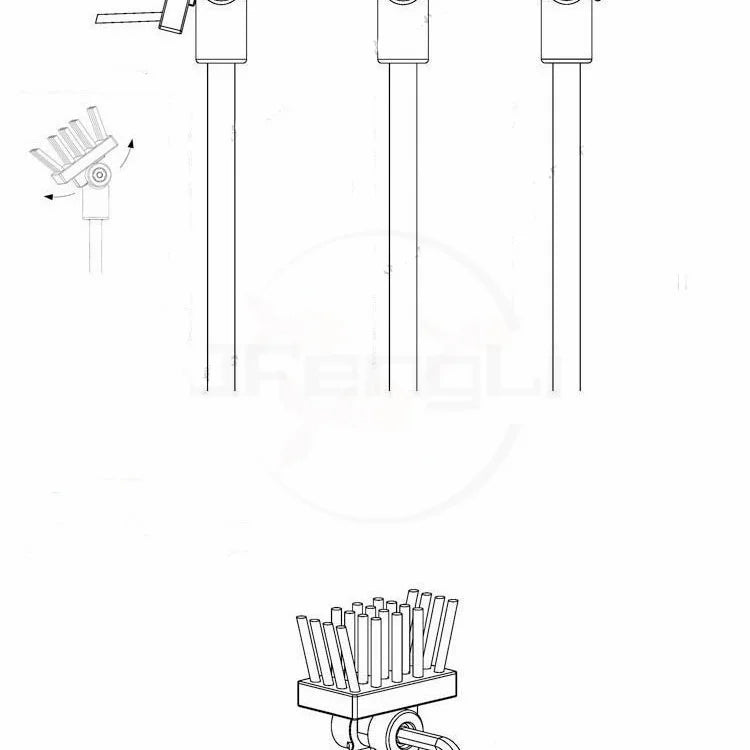 Adjustable Rotatable Aquarium Cleaning Brush – Freshwater & Saltwater Fish Tank Scrubber with Aluminum-Magnesium Handle