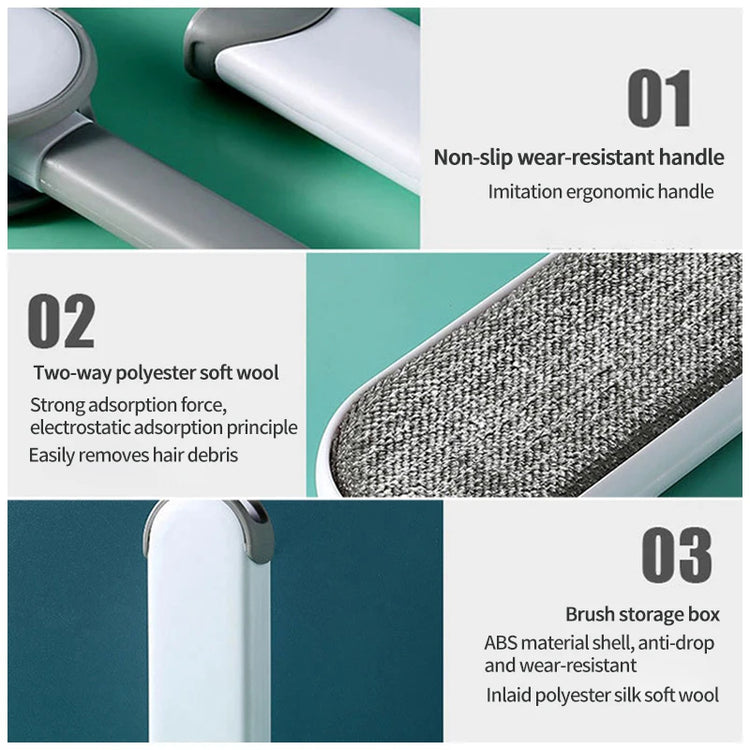 Magic Clothes Lint Remover | Reusable Pet Cat Hair Fur Roller Brush | Static Dusting Cleaning Brushes | Manual Cleaner Tool