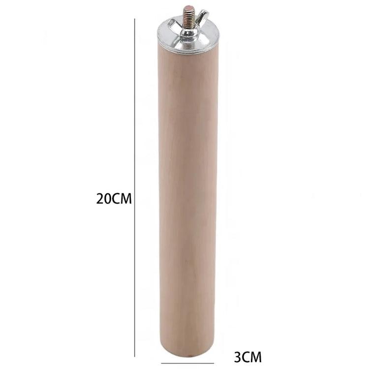 Parrot Perch Stand | Wood Hanging Rack Toy for Bird Cage