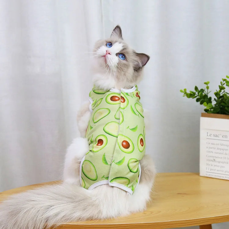 Post-Surgery Sterilization Suit for Female Cats | Anti-Licking Recovery Vest | Weaning Suit