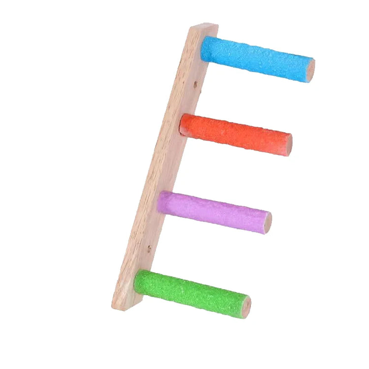 4/6/8 Step Bird Climbing Ladder | Parrot Toy Ladder - Fun Interaction Toy | Wooden Exercise Rack for Birds