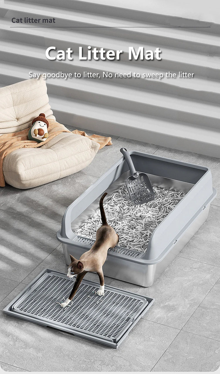 Pet Cat Litter Mat | Waterproof | Double Layer | Litter Box Pad | Cat Cleaning Accessories