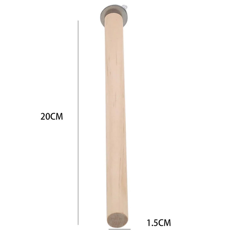 Parrot Perch Stand | Wood Hanging Rack Toy for Bird Cage