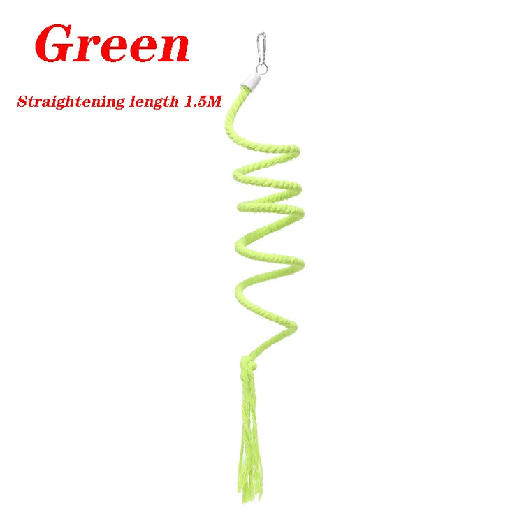 Bird Molar Toy | Durable Bendable Cotton Rope | Multi-color Parrot Standing Perch for Cockatiel | Parrot Cage Bird Toy