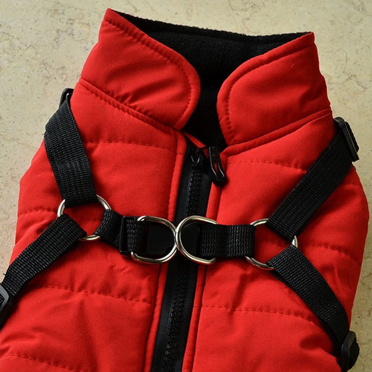 Dog Coat with Harness | Winter Fleece Zipper Jacket | Small Dog Clothes | Winter Cat Apparel |Indoor & Outdoor Pet Gifts