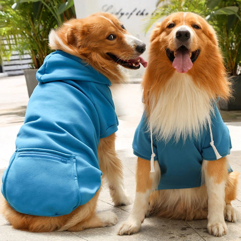 Winter Pet Clothes Dog Warm Hoodies Thermal Big Dog Coat Puppy Clothing For Small Medium Dogs Puppy Vest Jacket With Pockets