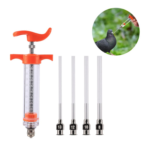 Bird Feeding Syringe Kit - 10ml/20ml | Parrot Chick Hand Feeder | Easy to Clean | Sick Bird & Emergency Feeding Tool | Food-Grade Gavage Tubes
