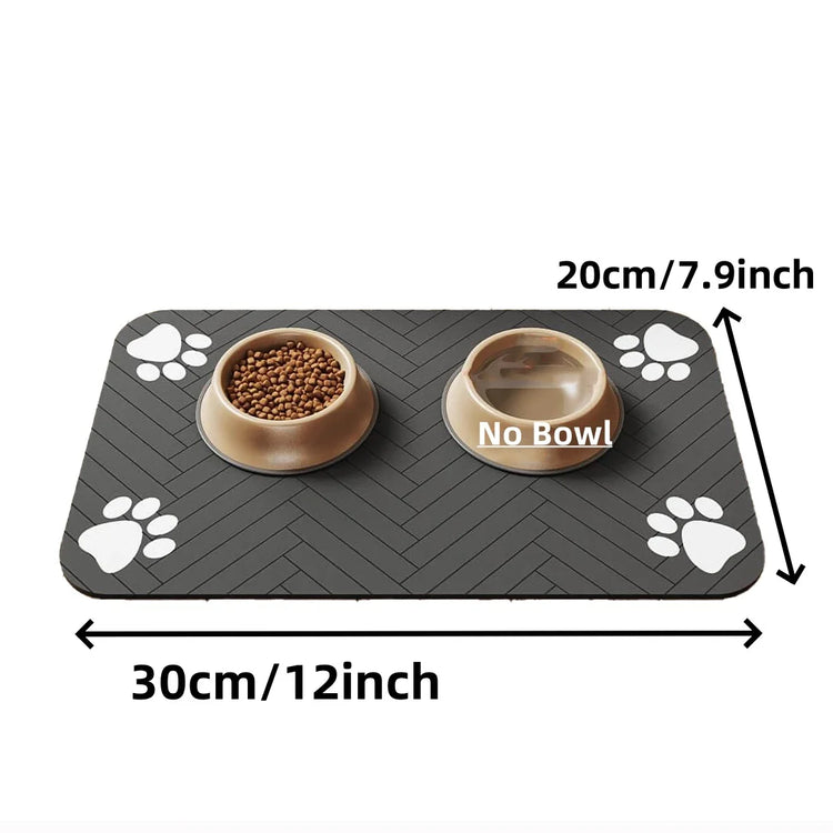 Pet Feeding Mat-Absorbent Pet Placemat for Food and Water Bowl | Waterproof Rubber Backing | Quick Dry Water Mat for Dog/Cat