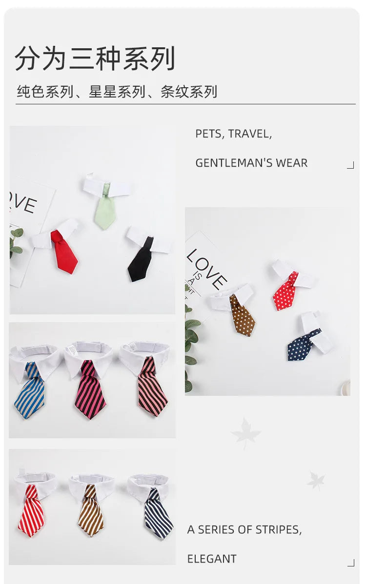 Gift Pet Dog/Cat Formal Necktie | Tuxedo Bow Tie - Black and Red Collar for Dog/Cat | Pet Accessories for Wedding, Holiday, and Party