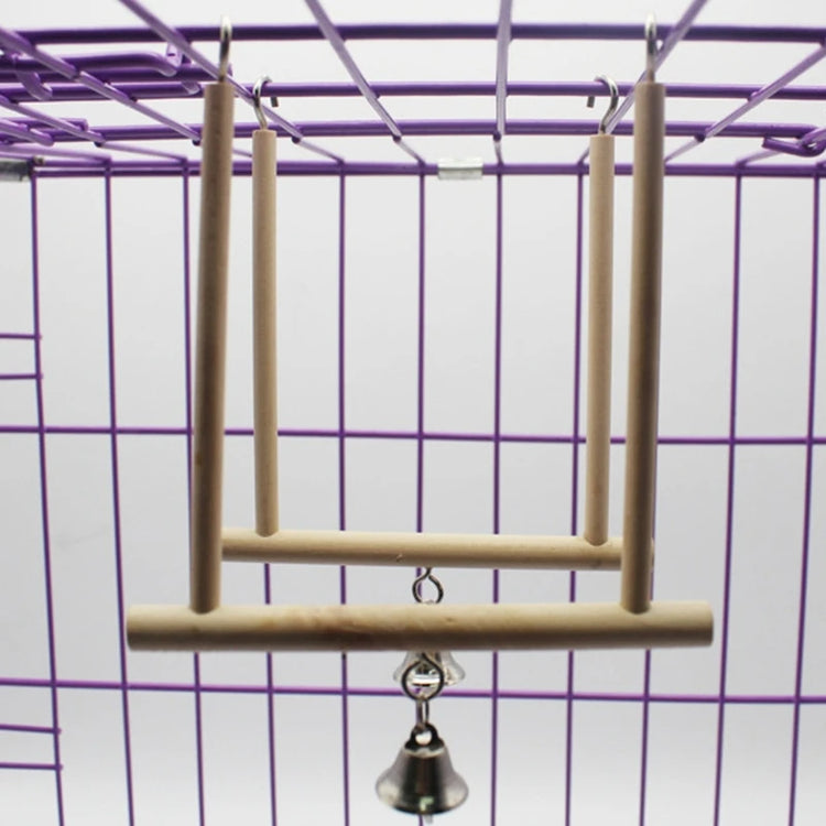 Parrot Hammock Bird Swing | Perch with Wooden Stand | Small Birds Chew Toy | Easy to Hang for Finch Canary