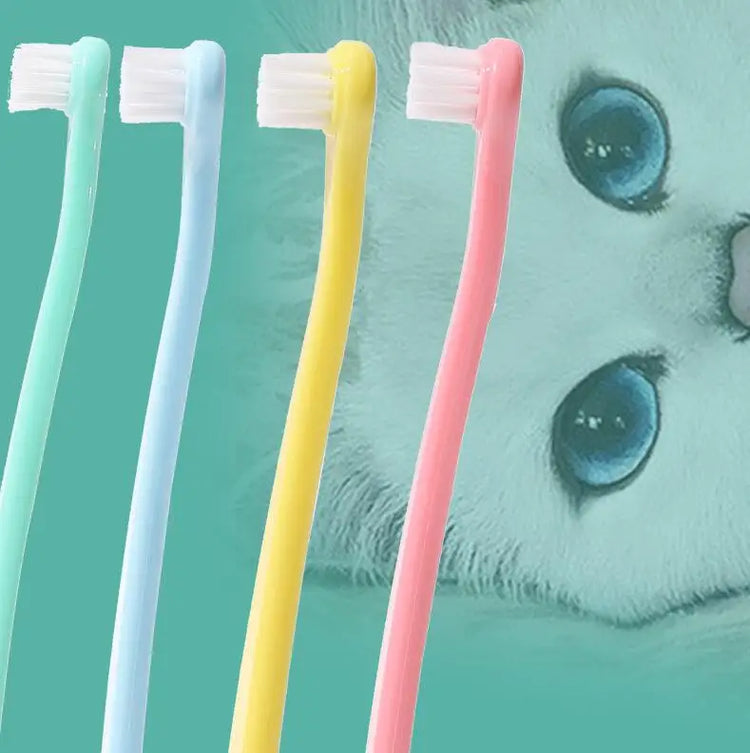 Cat Toothbrush | Dog Teeth Cleaning Brush | Pet Grooming Tool | Soft Bristle Toothbrush | Cat & Dog Mouth Cleaning Supplies