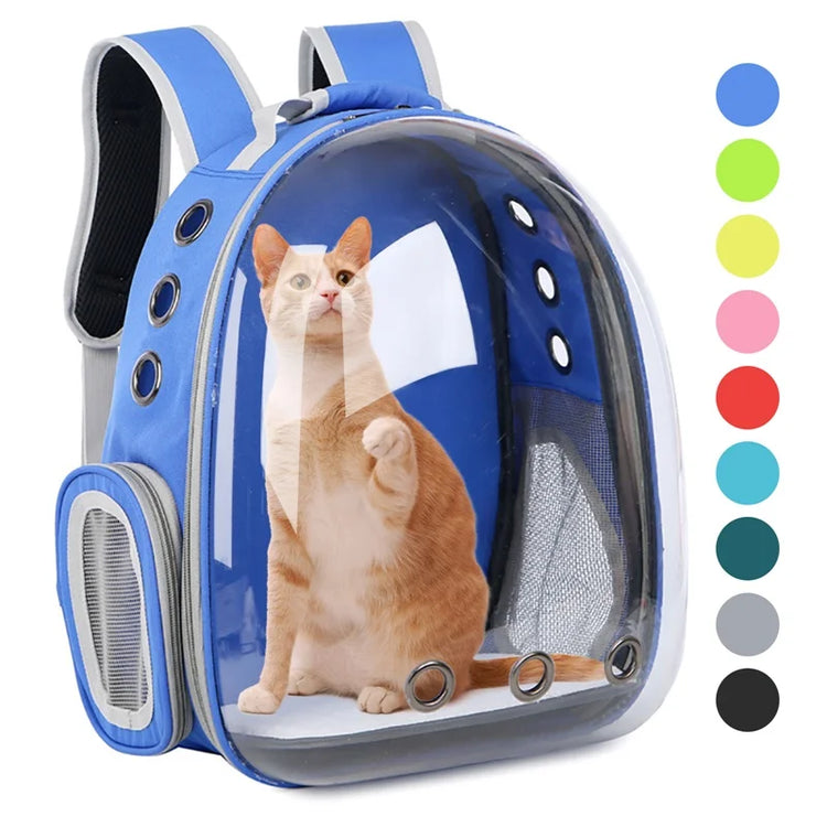 Cat Carrier Bag | Outdoor Pet Shoulder Bag | Carriers Backpack | Breathable Portable Travel Transparent Bag | For Small Dogs Cats