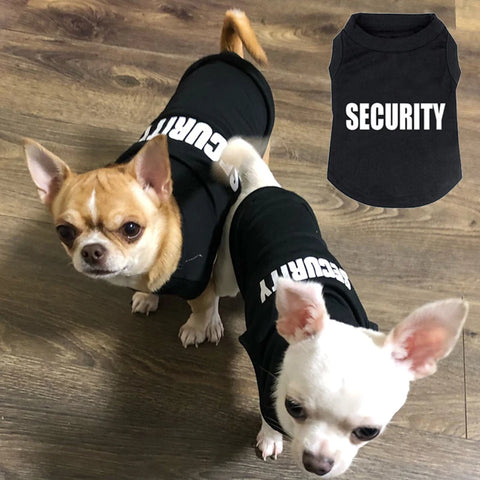 Security Clothing for Dogs | Summer Pet Clothes | Chihuahua & Yorkshire Vest for Small Dogs and Cats | Low Price Pets T-shirt Costume