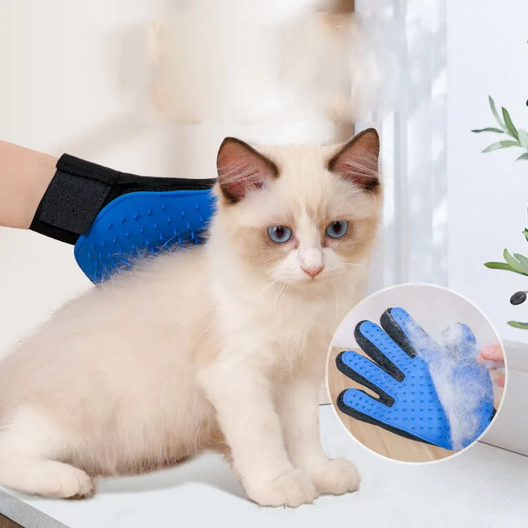 Pet Grooming Glove | Cat Hair Deshedding Brush | Massage Glove for Dog/Horse/Animal Cleaning | Pet Supplies Accessories