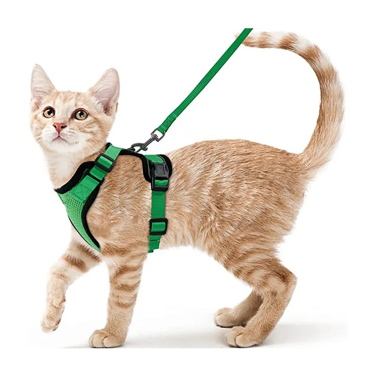 Cat Harness and Leash for Walking | Escape Proof | Soft Adjustable Vest Harnesses for Cats | EasyControl