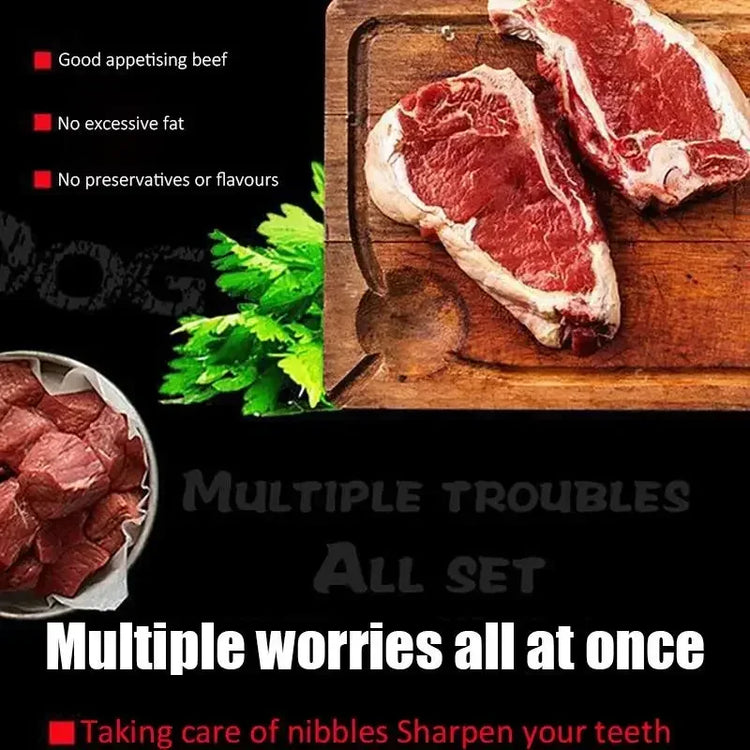 Premium Diced Beef Dog Treats – Nutritious, Chewy Training Snacks for Adult Dogs & Puppies