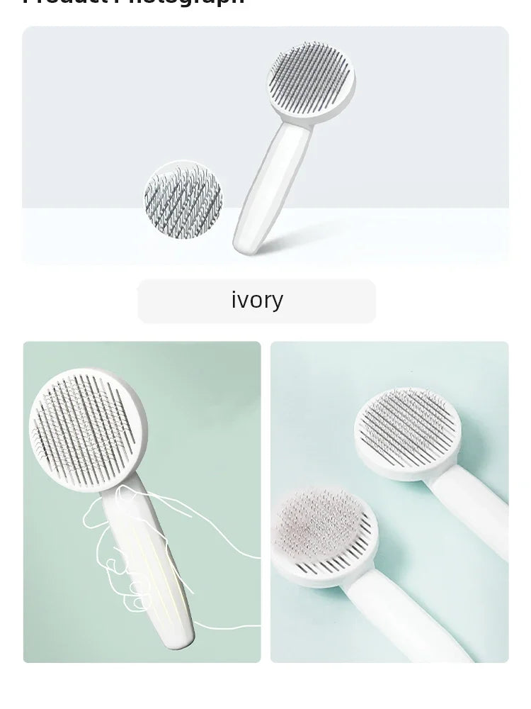 1Pc Cat Comb | Hair Removal | Pet Magic Comb | One Click Floating Hair Remover | Cat Dog Universal Cleaning | Grooming Beauty Supplies