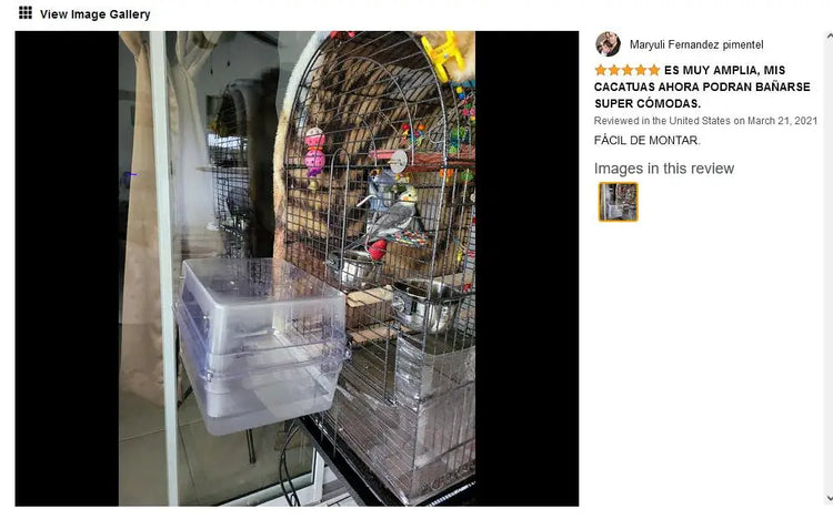 Bird Bath Shower Bathtub Box Large Hanging Clear Transparent Cube for Parrots Cage Accessories Bowl