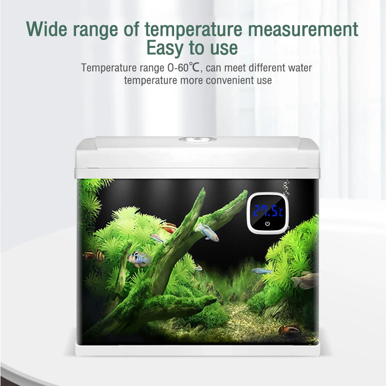 Aquarium Self-Adhesive LCD Digital Thermometer – Fish Tank Temperature Monitor 0-60℃
