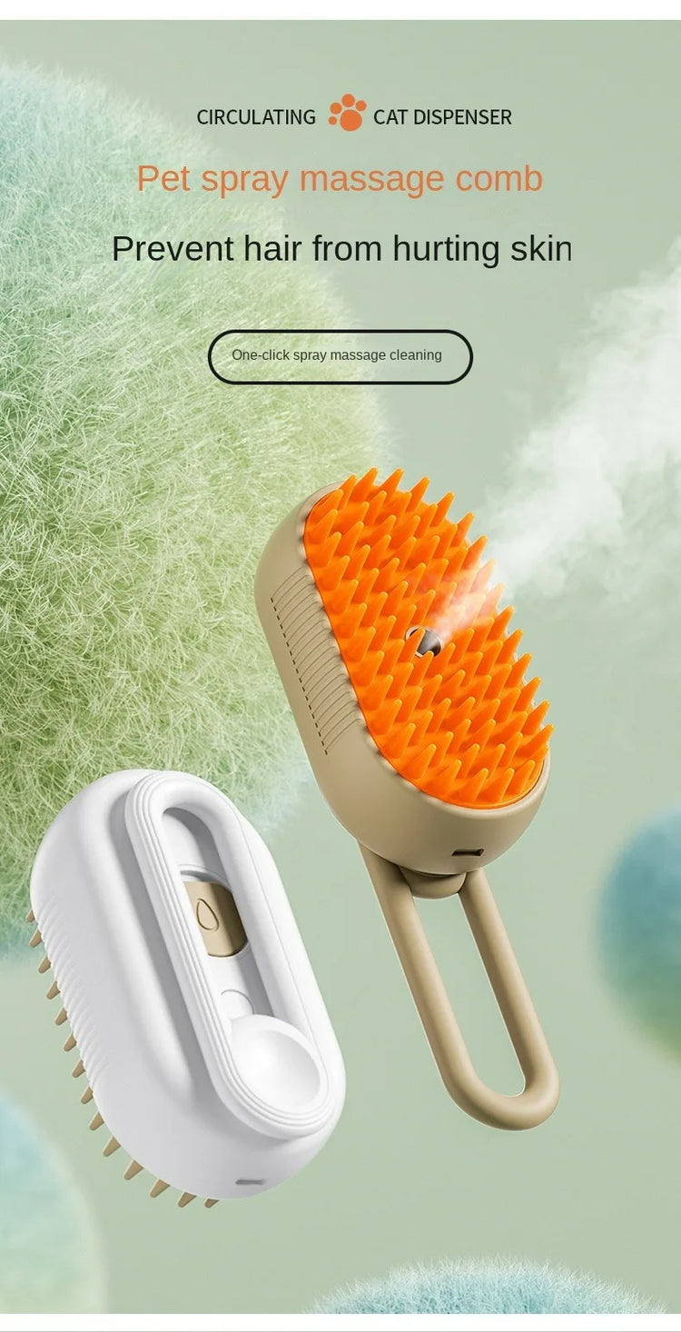 Pet Electric Spray Comb | Cat Dog Hair Removal | Cleaning Massage Grooming Tool
