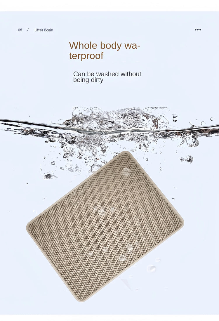 Cat Litter Mat | Non-Slip Pet Litter Box Filter Pad | Double Layer Waterproof Cat Mat | Wear-Resistant Pet Cleaning Supplies