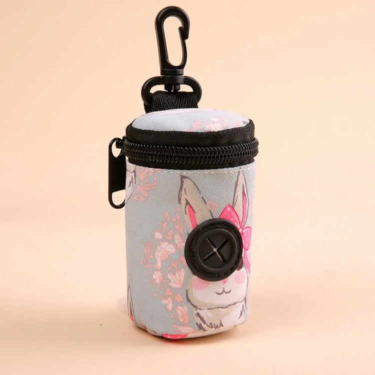 Hangable Dog Poop Bag Dispenser with Zipper – Portable, Lightweight Waste Bag Holder for Dog Walking, Cute & Convenient