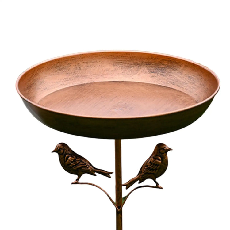 Freestanding Bird Bath with Metal Stand – 5-Prong Base Outdoor Bird Feeder Bowl for Patio, Garden & Lawn Decor