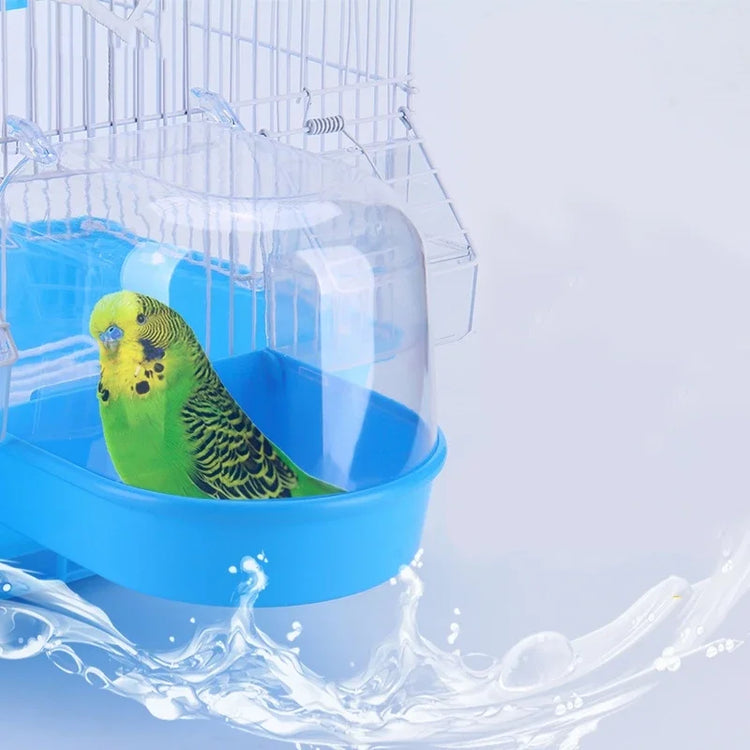 Bird Hanging Bath Cube | Parrot Bathtub for Cage | Small Bird Shower Box for Cockatiel, Lovebird, Budgerigar, Canary