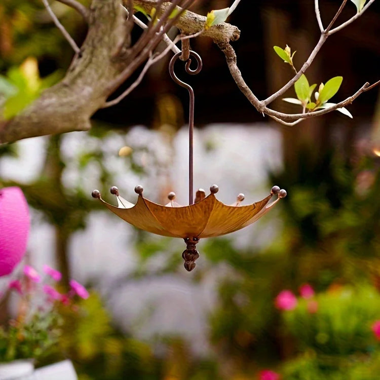Outdoor Hanging Bird Feeder Tray | Bird Bath Bowl | Hummingbird Feeder | Metal Water Bowl | Garden Decor