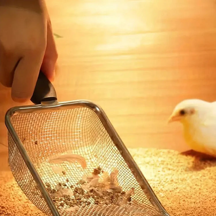 Durable Stainless Steel Litter Scooper | Ergonomic Design | Easy to Clean Cat & Dog Waste Scoop | Heavy-Duty Sleek Pet Tool