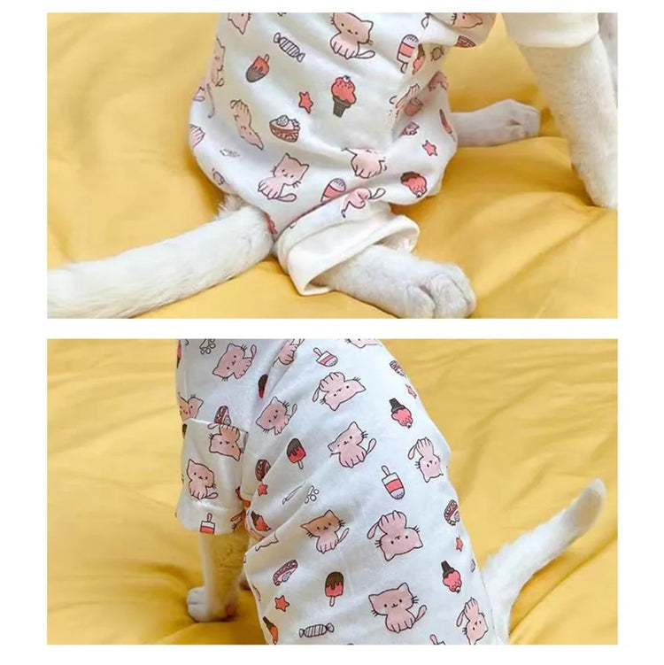 Hairless Cat One-Piece Suit | Warm Clothing for Sphynx/Devon Rex/Ragdoll | Anti-Hair Loss Pet Apparel