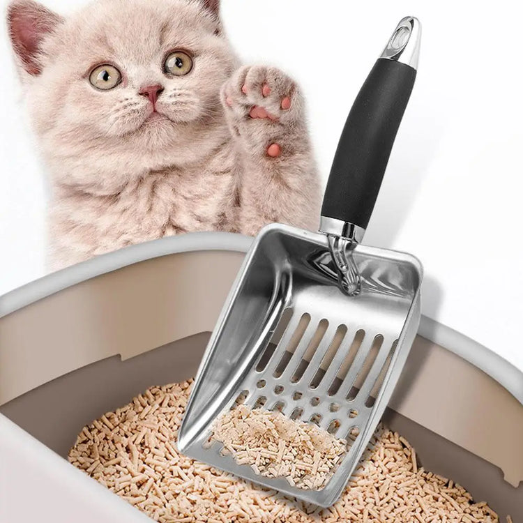Cat Sand Cleaning — for Dog & Cat | Clean Feces Supplies | Cat Litter Shovel | Pet Cleaning Tool | Pet Products | Metal Long Handle Scoop