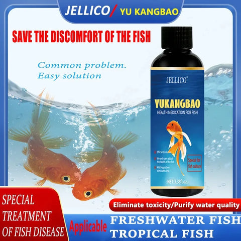 Health Medication for Fish – 100ml Fin Rot Treatment & Aquarium Water Purifier for Freshwater