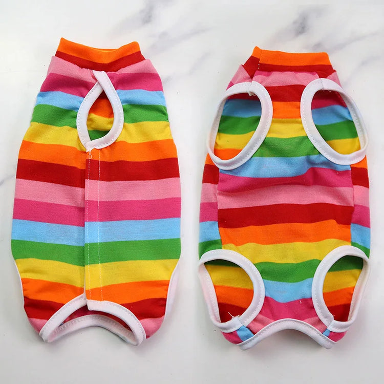 Cat/Small Dog Recovery Suit | Anti-Licking Sterilization Clothes | Breathable Surgery Vest for Spring/Summer