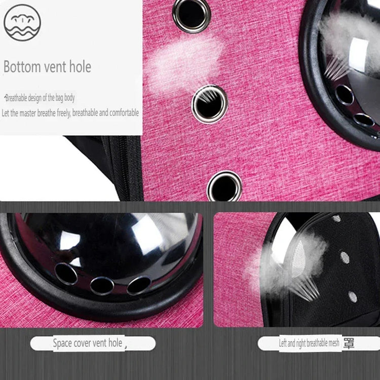 Portable Pet Travel Bag – Transparent Foldable Cat Backpack Zipper Tote