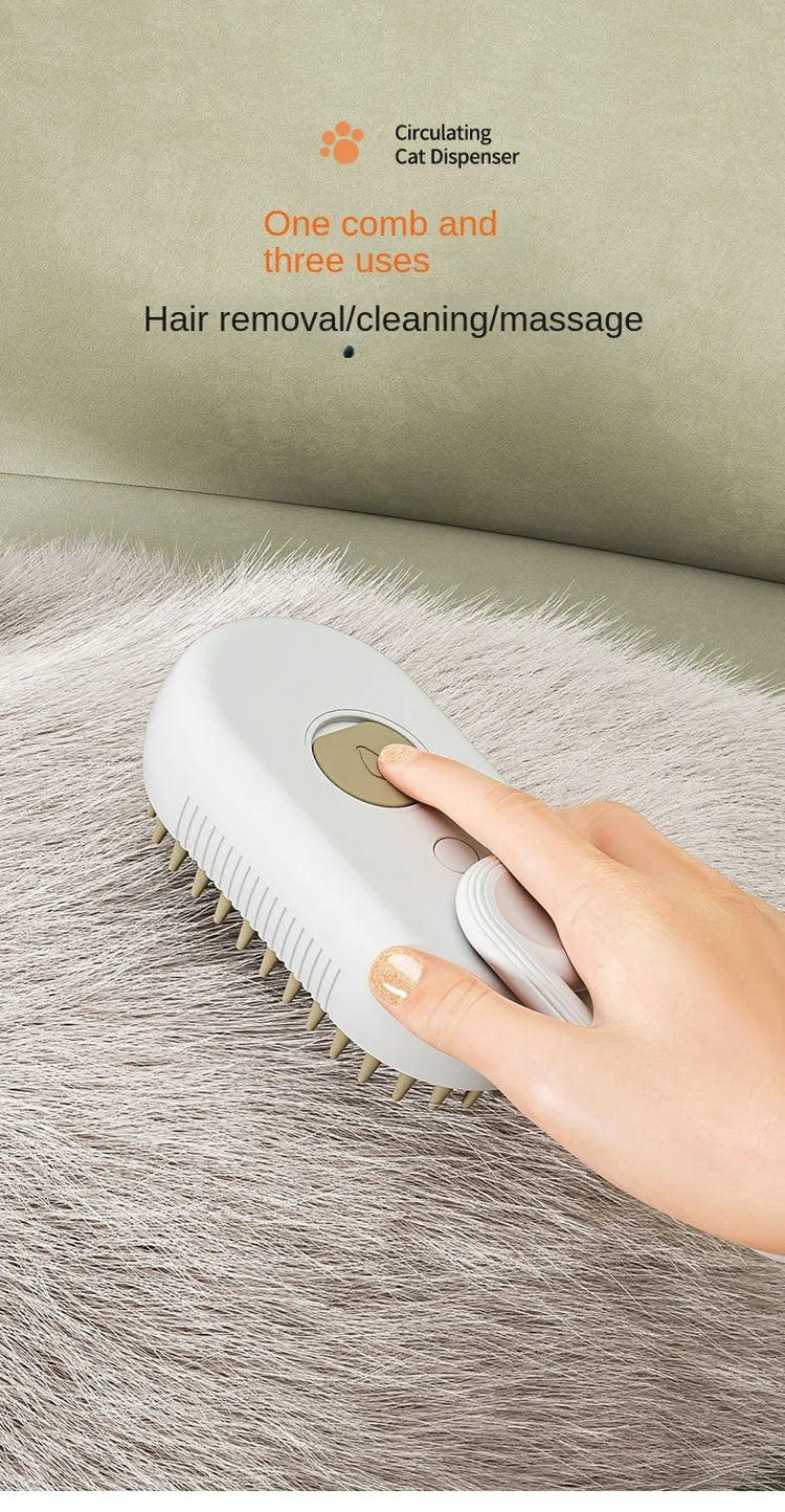 Pet Electric Spray Comb | Cat Dog Hair Removal | Cleaning Massage Grooming Tool