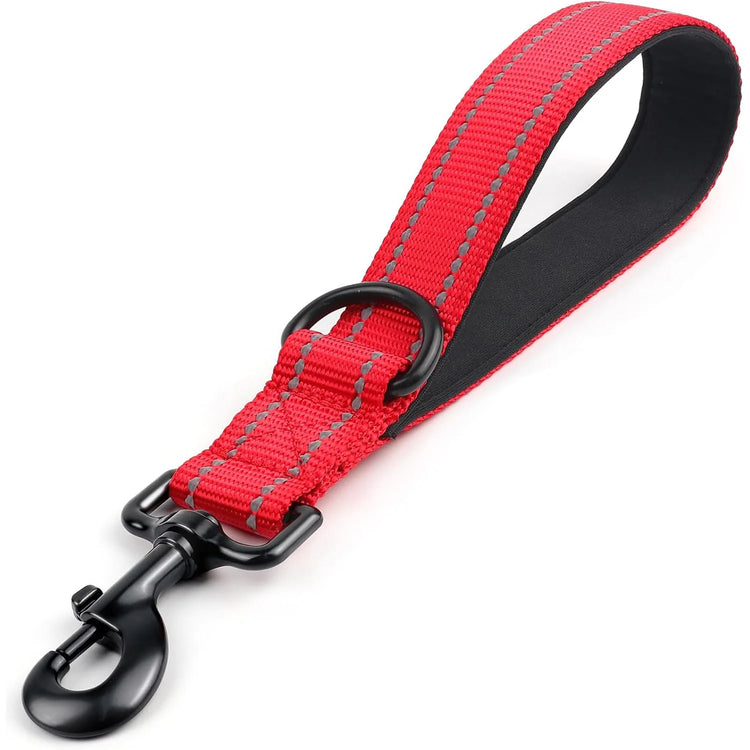 Taglory Short Dog Leash with Traffic Padded Handle | Heavy Duty Nylon Lead for Training & Control | Reflective Threads Pet Leash