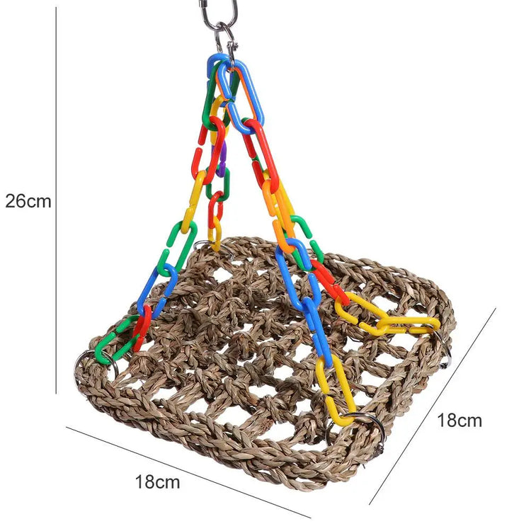 Bird Cage Accessories | Bite & Wear Resistant Parrot Hammock | Bird Perch Hanging Bed Swing Toys for Parakeets & Parrots
