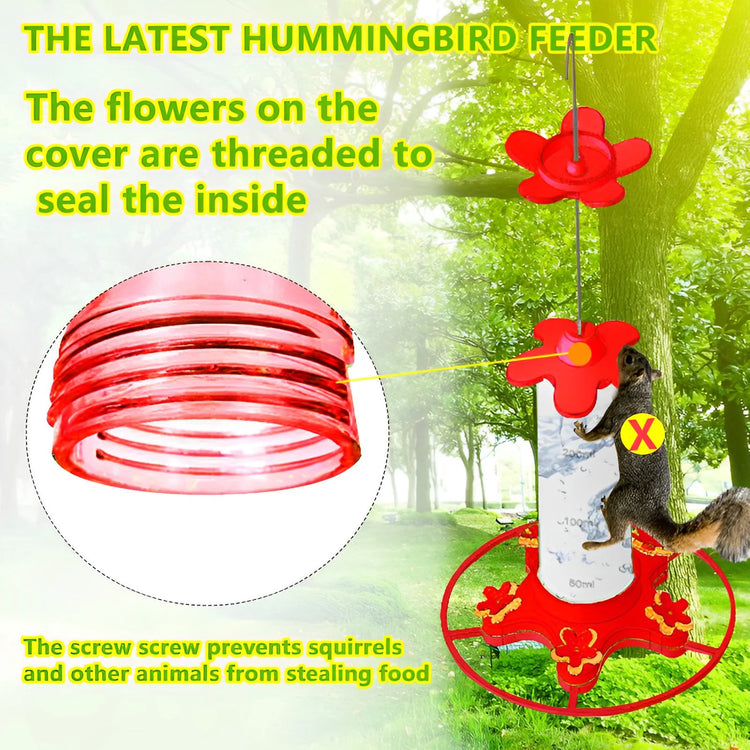 Hummingbird Feeder | Hanging Bird Water Drinker | Leakproof Feeder | Outdoor Garden Decoration