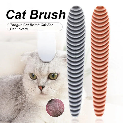 Cat Grooming Brush | Tongue-Textured Bristle Tool - Portable Stylish Durable | Pet Comb Brush for Cleaning Cat/Dog Hair