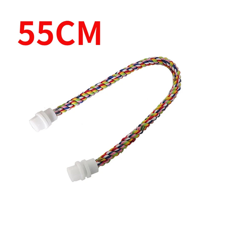 Bird Molar Toy | Durable Bendable Cotton Rope | Multi-color Parrot Standing Perch for Cockatiel | Parrot Cage Bird Toy