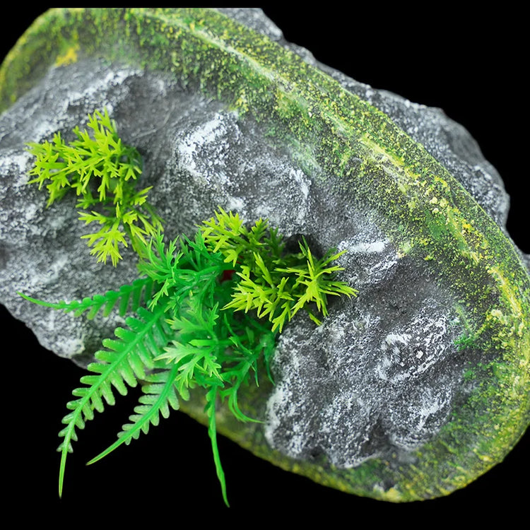 Suspended Island Fish Tank Decorative Creative Floating Stone Simulation Plants Caverns Crafts Ornaments Aquarium Accessories