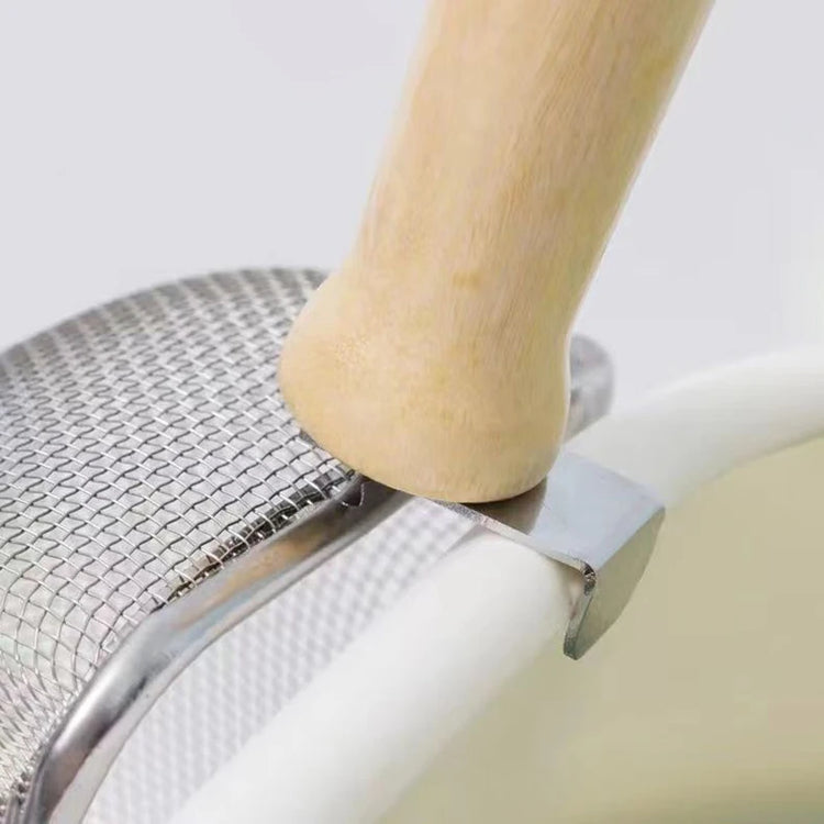 Cat Litter Shovel | Stainless Steel Scoop | Fine Mesh Sifter | Reptile Sand Substrate Cleaner | Durable Poop Scoop with Wooden Handle