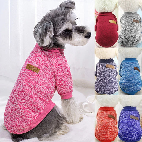 Small & Medium Dogs Clothes | Puppy Soft Sweater | Autumn & Winter Warm Pet Coat Sweatshirt
