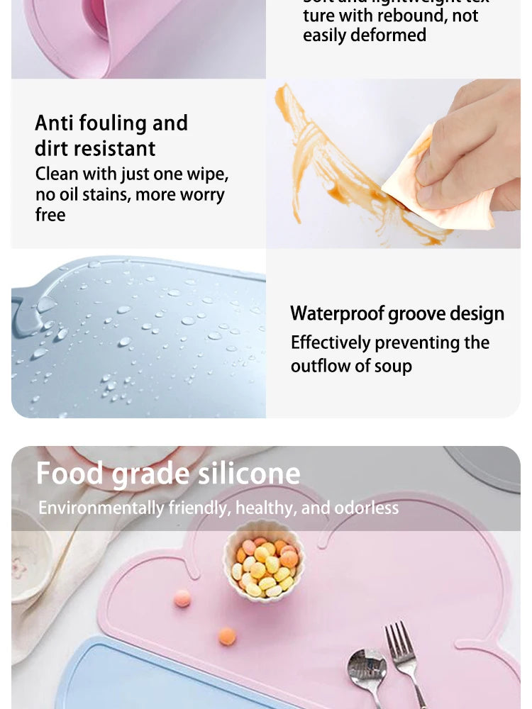 Pet Feeding Mat for Cats & Dogs with Nonspill, Nonslip, Waterproof & Leakage Food Mat | Silicone Placemats - Easy to Clean